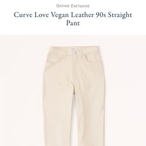 Curve Love Vegan Leather 90s Straight Pant